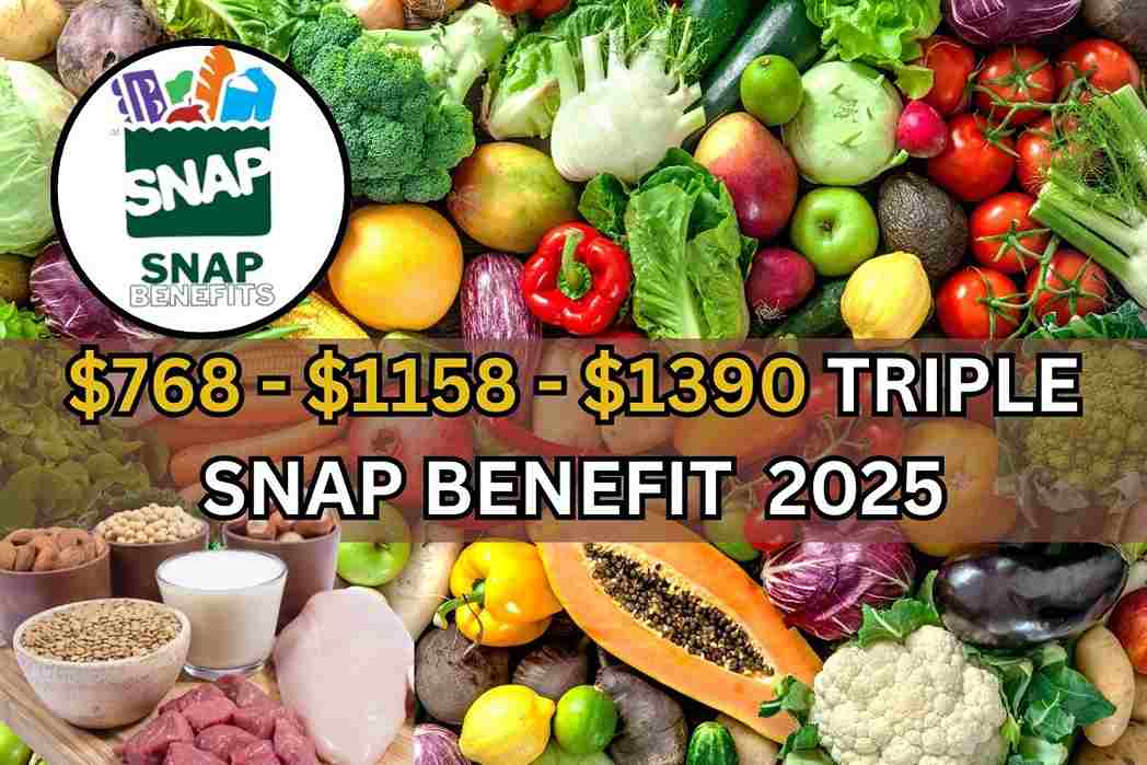 $768 - $1158 - $1390 Triple SNAP Benefit In June 2025