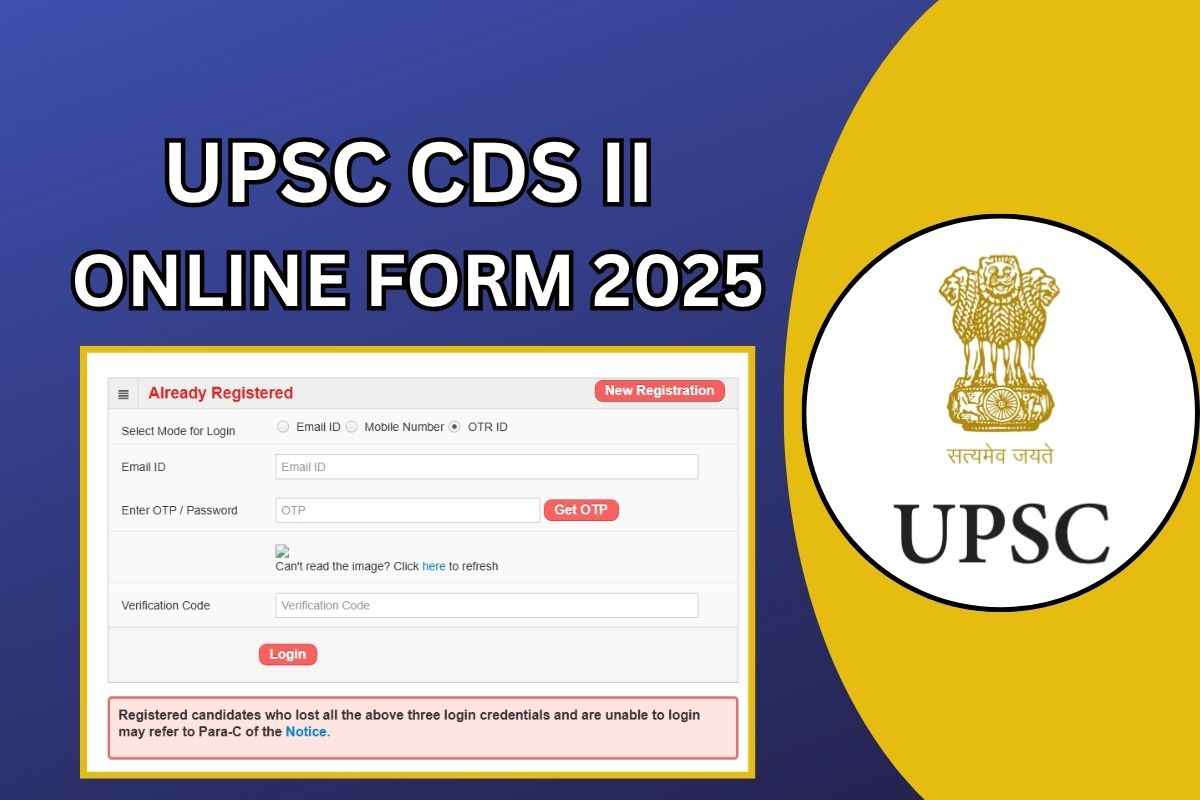 UPSC CDS II Online Form 2025
