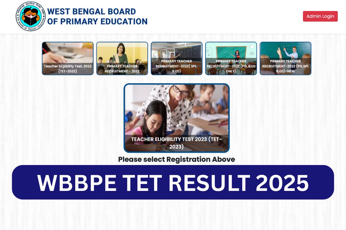 WBBPE TET Result 2025: Cut Off Marks, Merit List